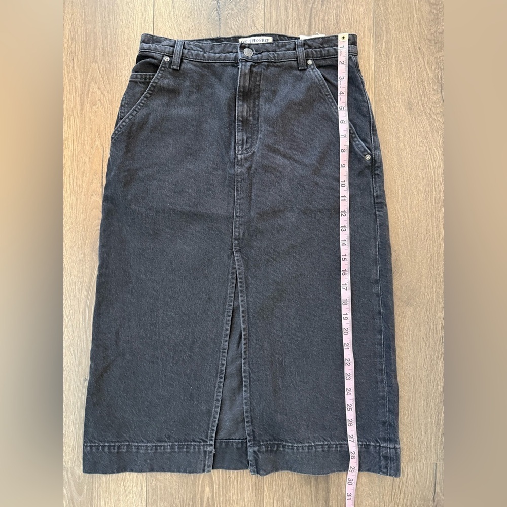 NWOT Free People We the Free Wild Roses Midi Skirt Black Size 27 - Picture 15 of 16